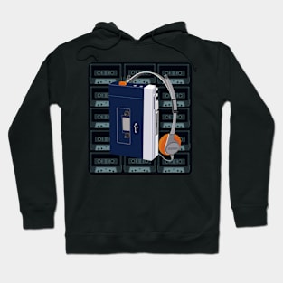 80s Original Walkman Blue Hoodie